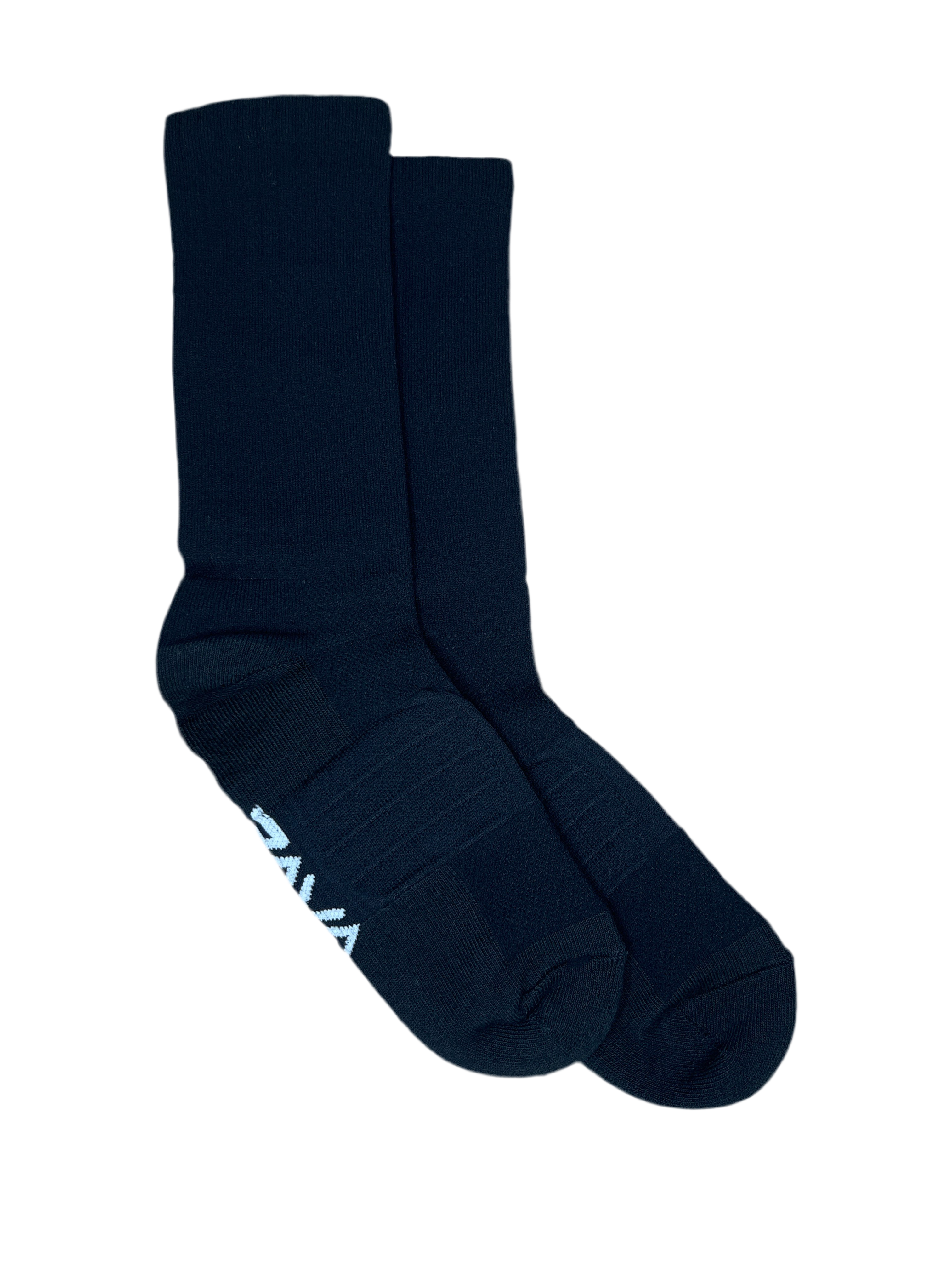 Unisex Black Athletic Crew Socks