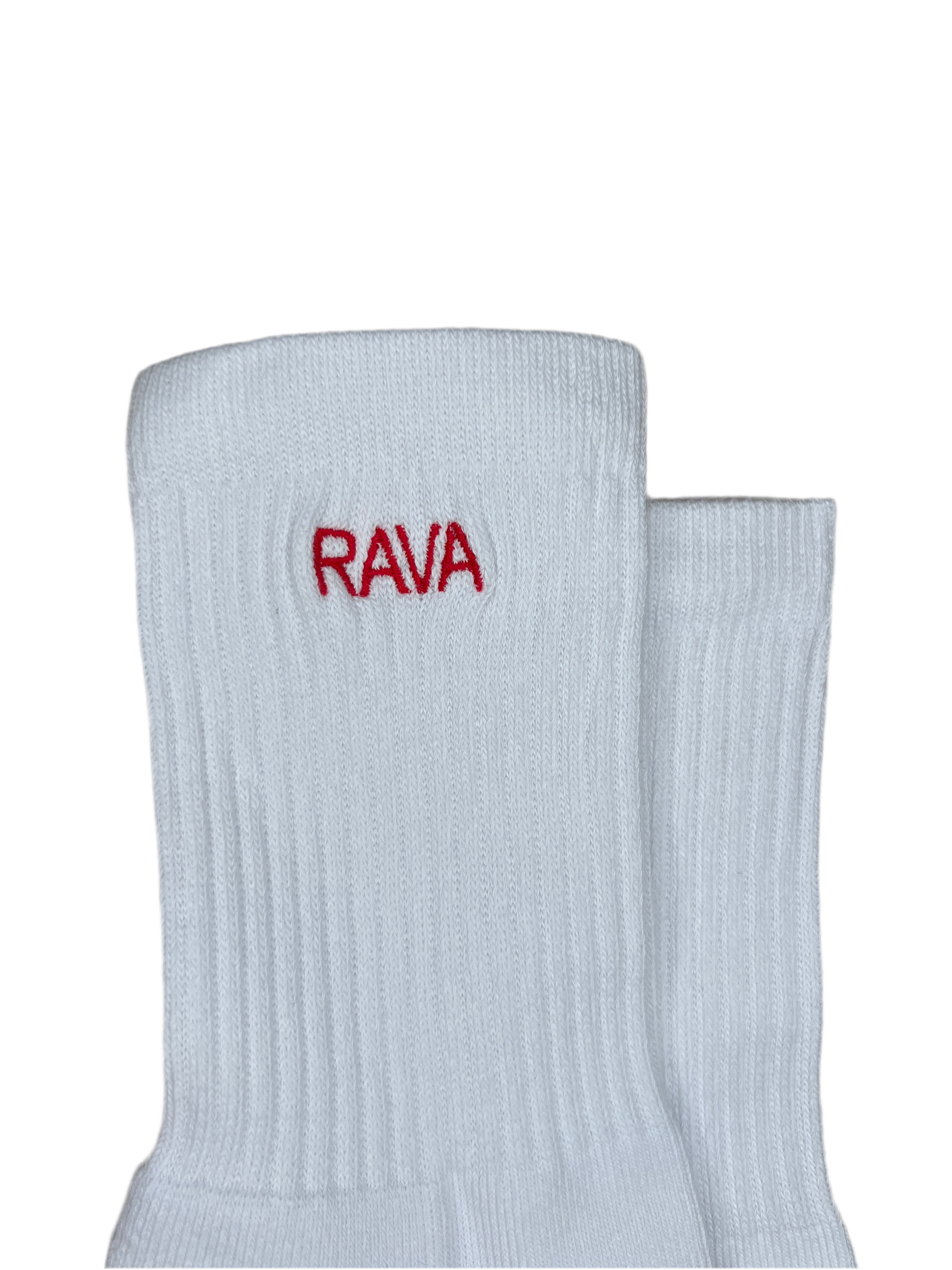 Women’s Mid Everyday Crew Sock (Embroidered in Red)