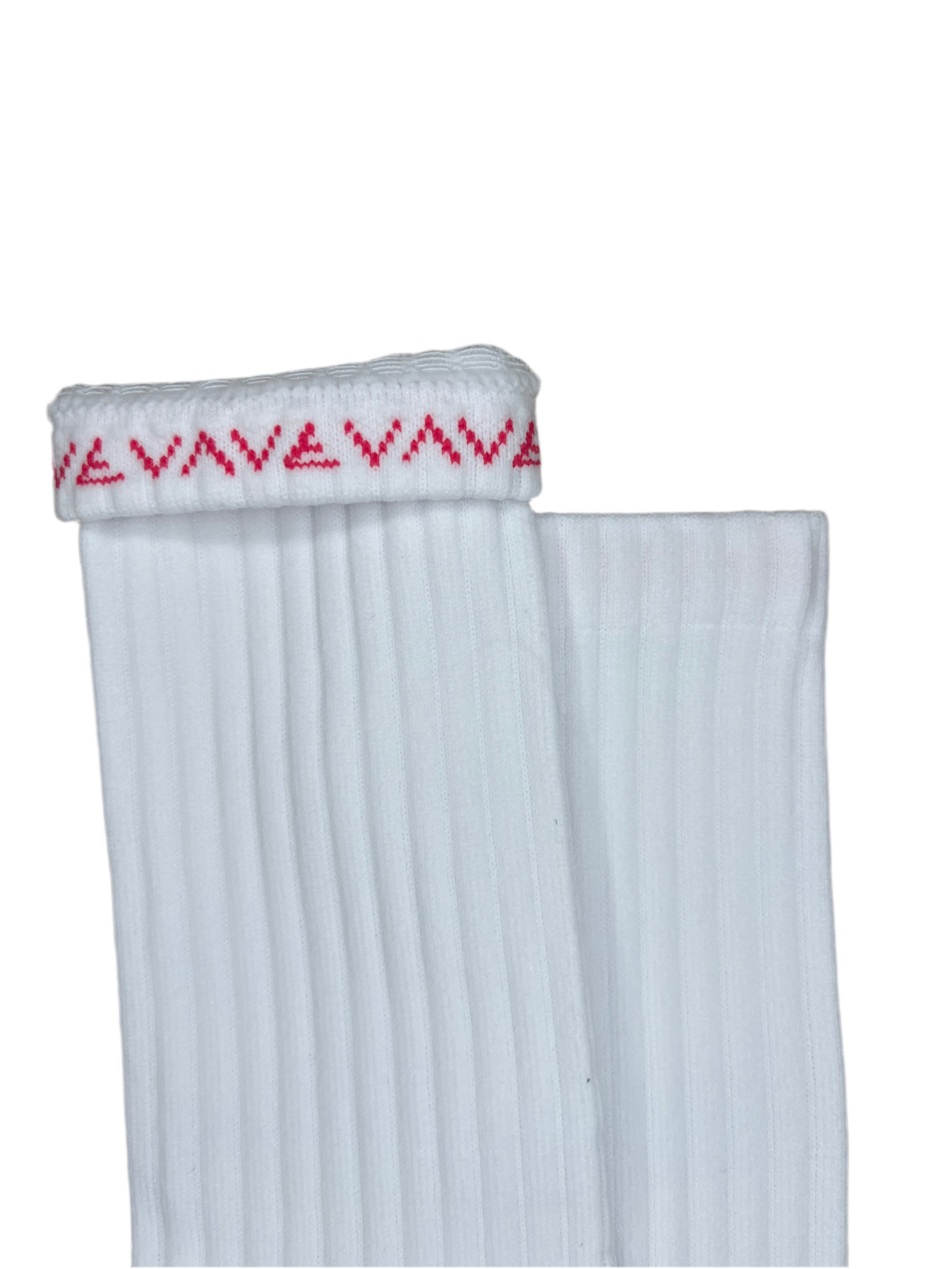 Unisex White Athletic Crew Socks