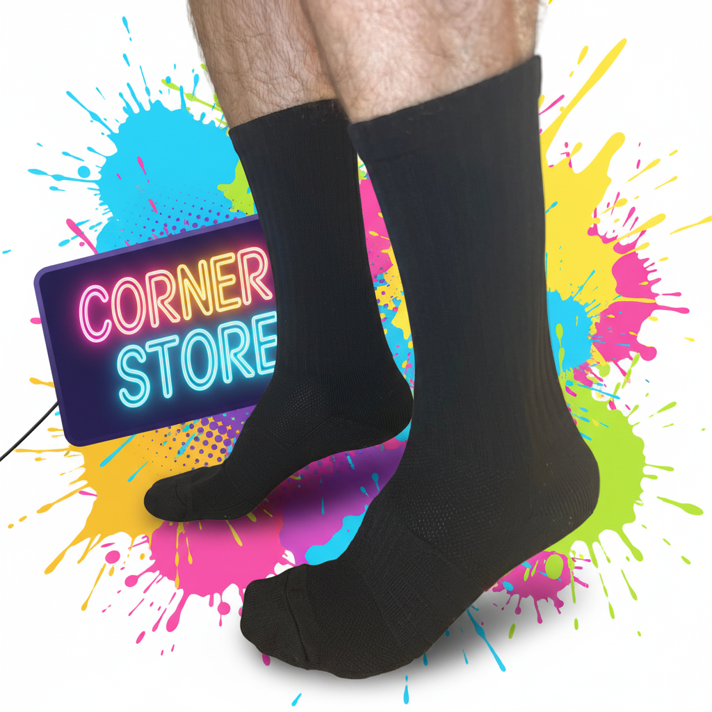 Black socks with light background - angle 2